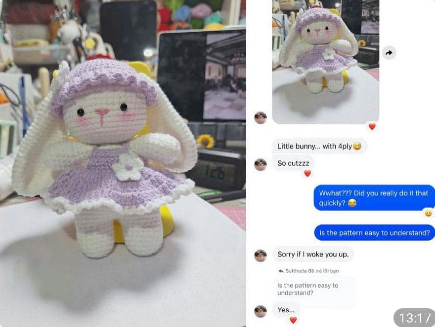 Pastel Berry Bunny