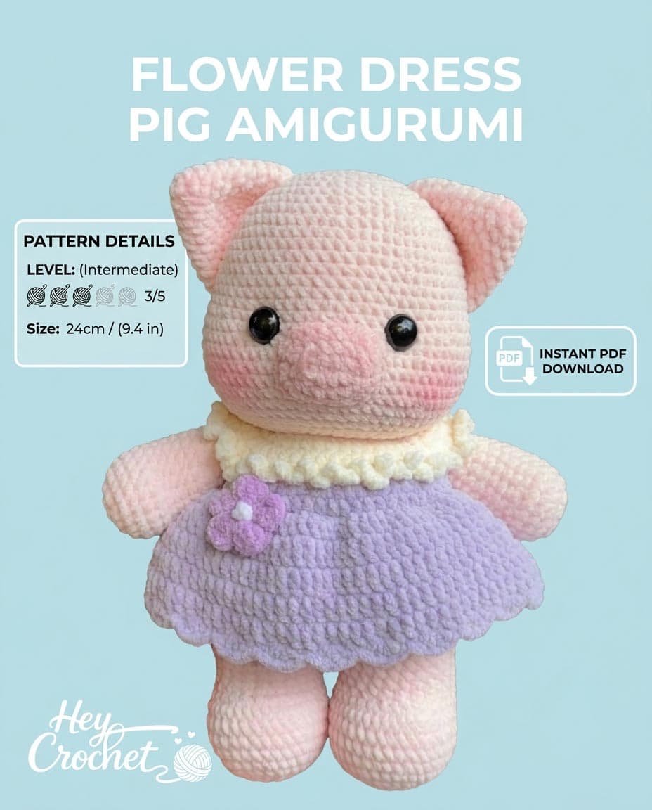 Flower Dress Pig