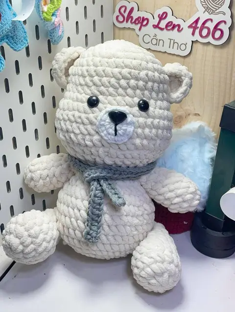 A toy crocheted by a maker from our pattern