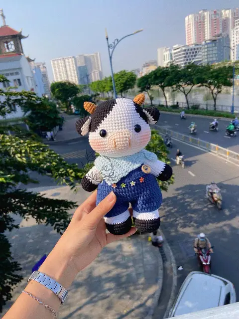 A toy crocheted by a maker from our pattern