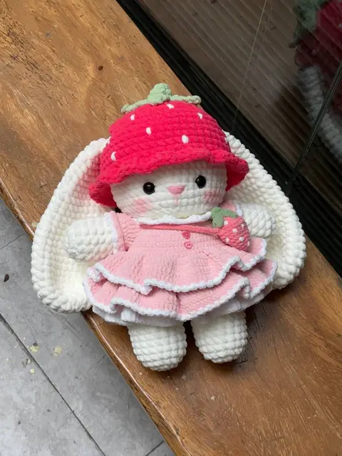 A toy crocheted by a maker from our pattern