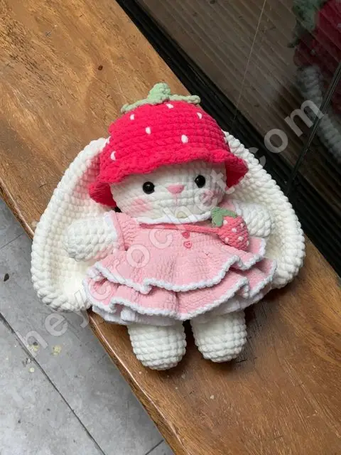 A toy crocheted by a maker from our pattern