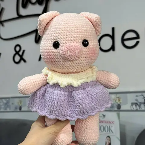 A toy crocheted by a maker from our pattern