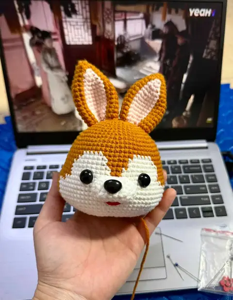 A toy crocheted by a maker from our pattern